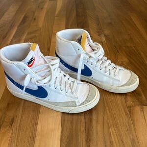 Nike White and Blue High-Tops-Blazers